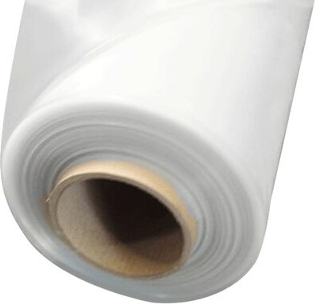 1x Abdeckfolie Baufolie transparent / milchig 2000mm x 100m 40my LDPE