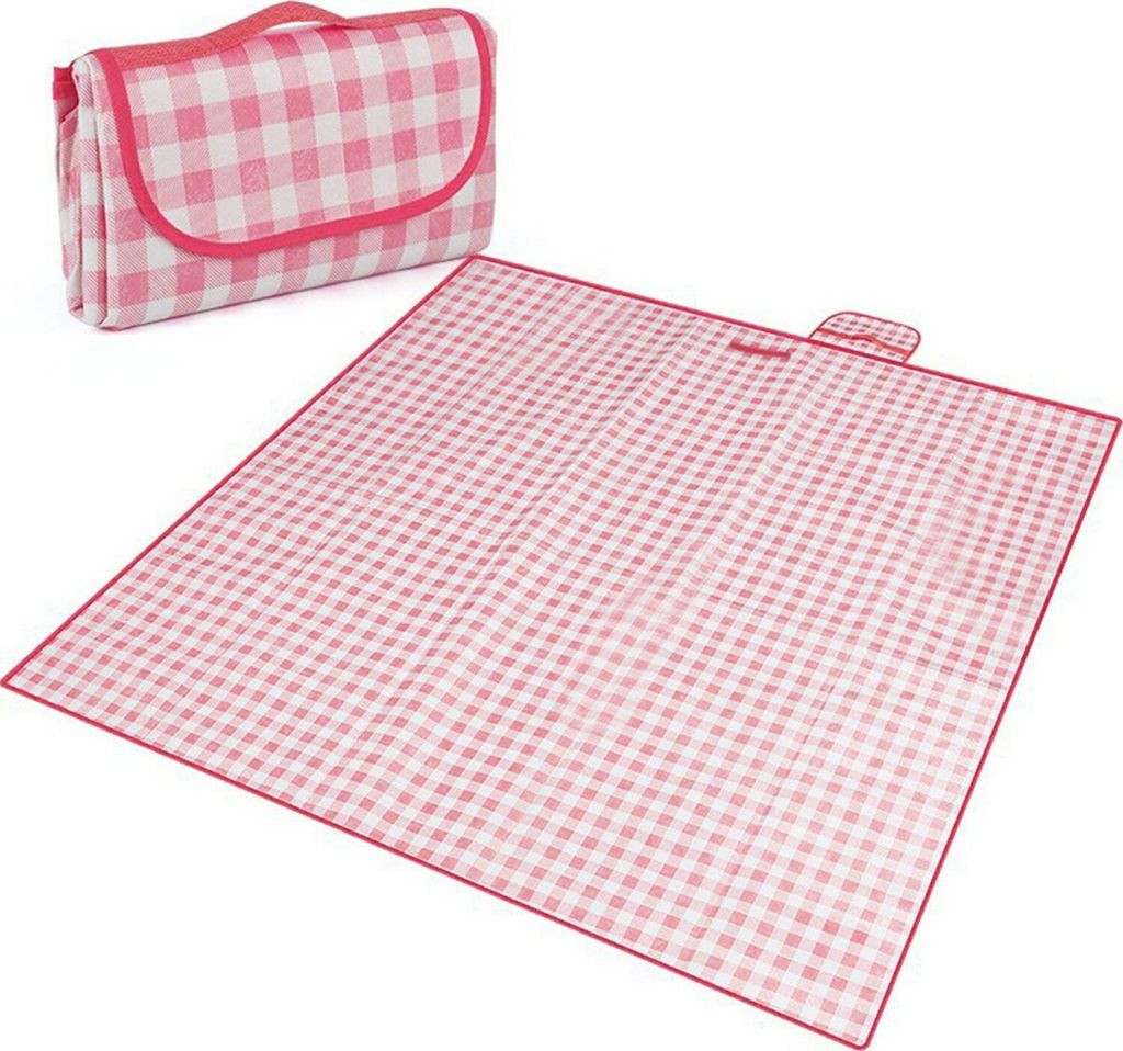 Picknickdecke Wasserdicht Campingdecke Stranddecke für Picknicks, Camping, Strandpartys, Farbe: Rosa, Größe: 200*200cm