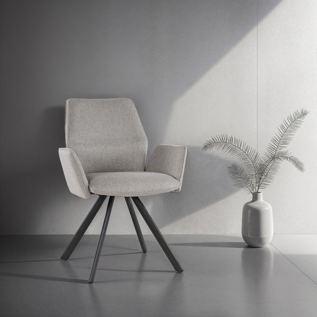 Livingfurn - Esszimmerstuhl Diana Stoff / Beschichteter Produktbild 11