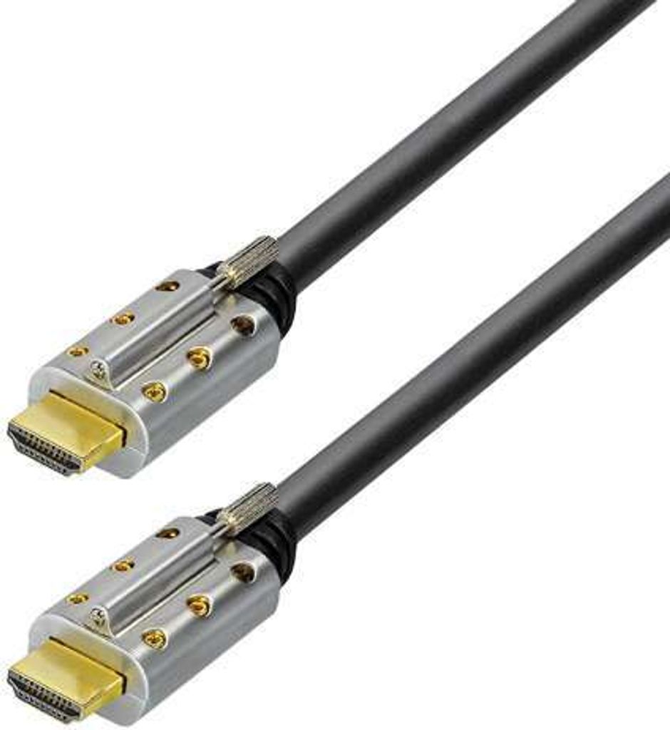 Aktives HDMI High Speed Kabel Ethernet mit integriertem Chipset 3D 4K UHD Schwarz, 10m
