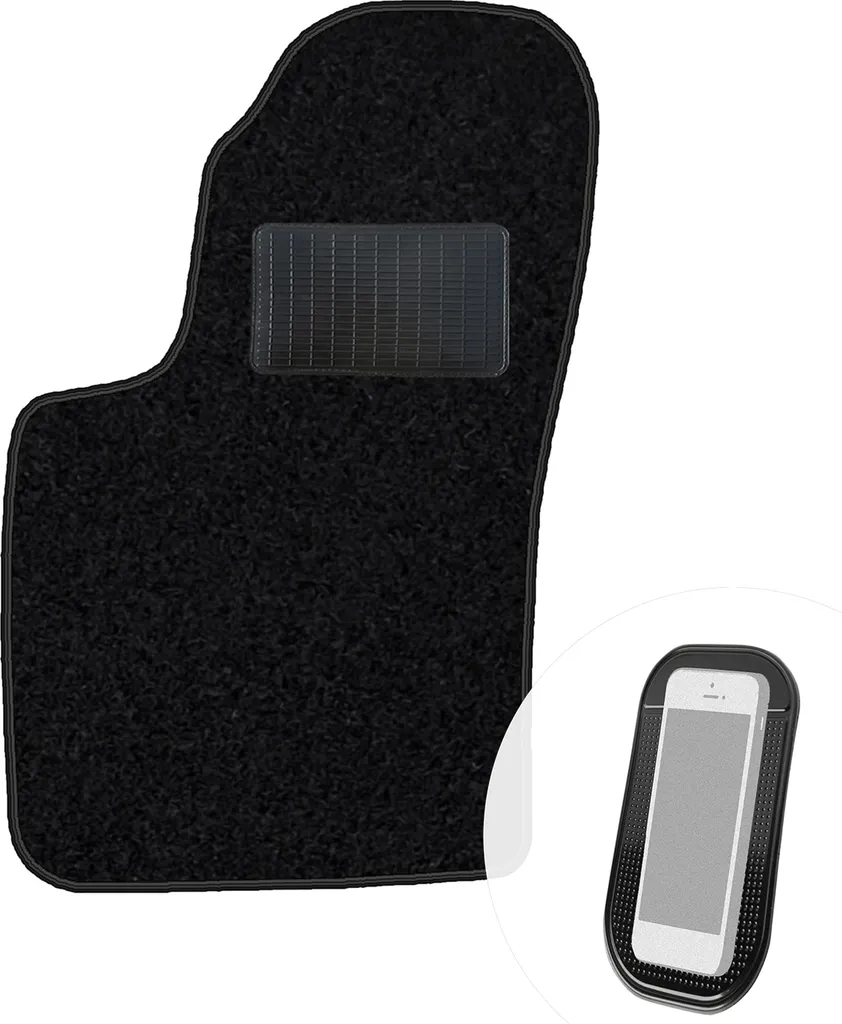 Tappetino in Velluto Nero moto-MOLTICO Fiat Seicento - Eleganza su Misura