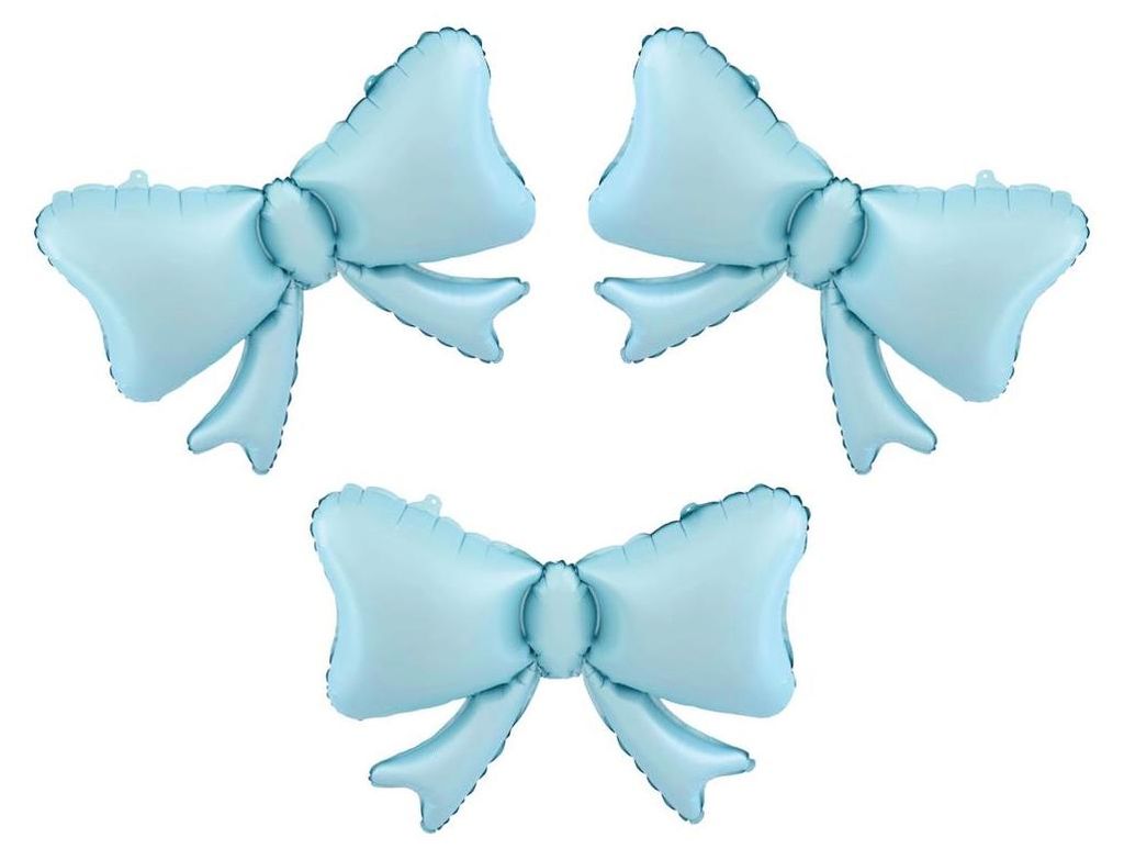 Folienballon-Schleifen blau 55 x 42 cm 3 Stück Produktbild 