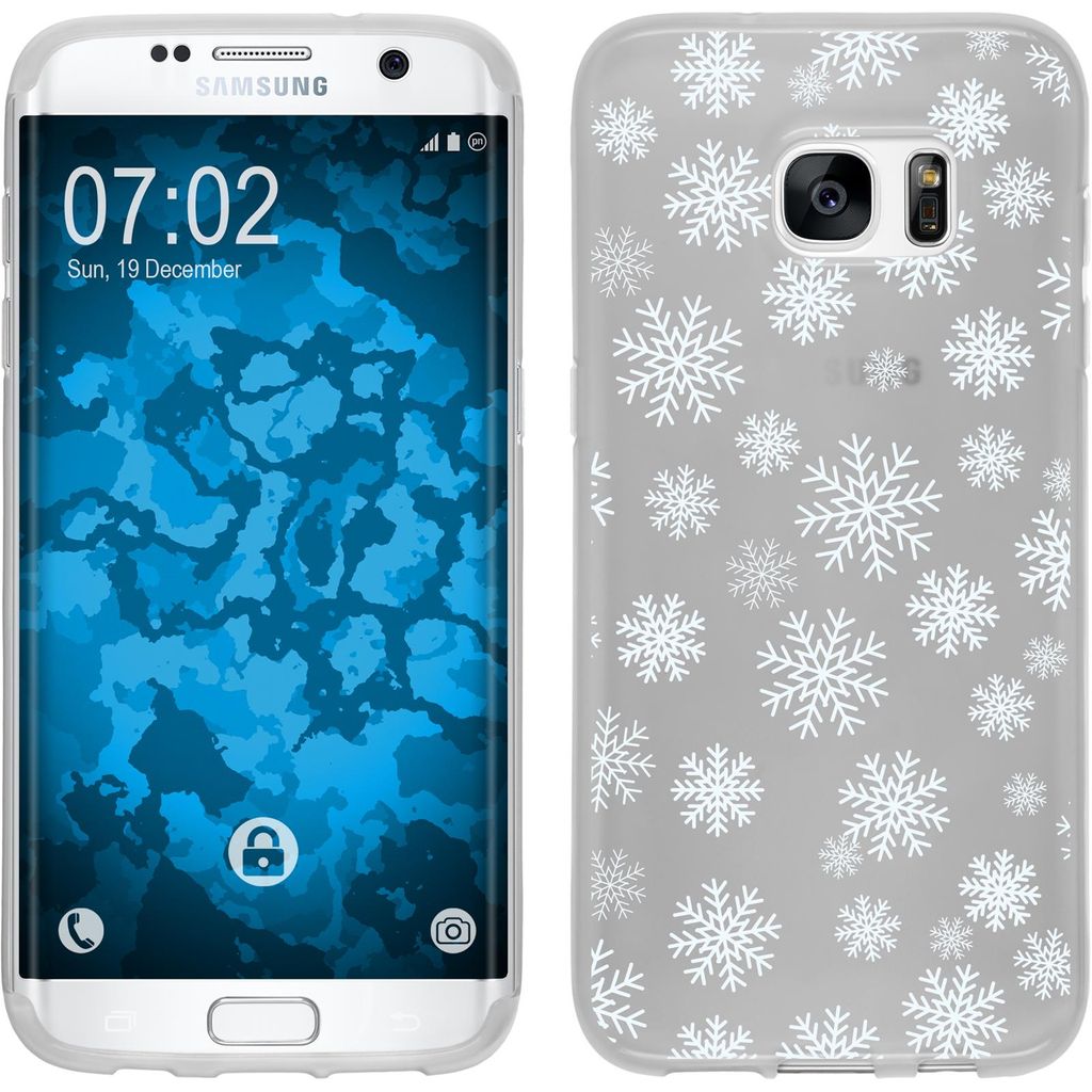 PhoneNatic Case kompatibel mit Samsung Galaxy S7 Edge Silikon-Hülle X Mas Weihnachten M2