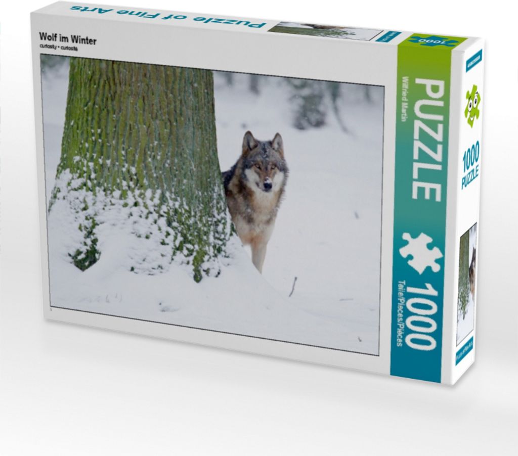 Calvendo Wolf im Winter 1000 Teile Puzzle quer 640x480mm, Martin Wilfried; 7341907