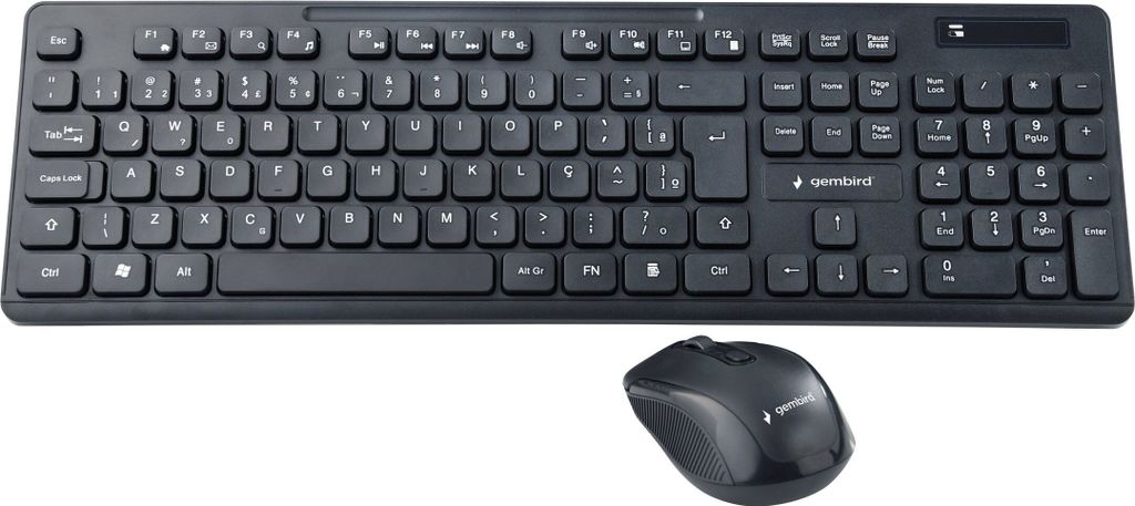 GEMBIRD Bezdrátová stolní sada černá DE-Layout Obrázek produktu 