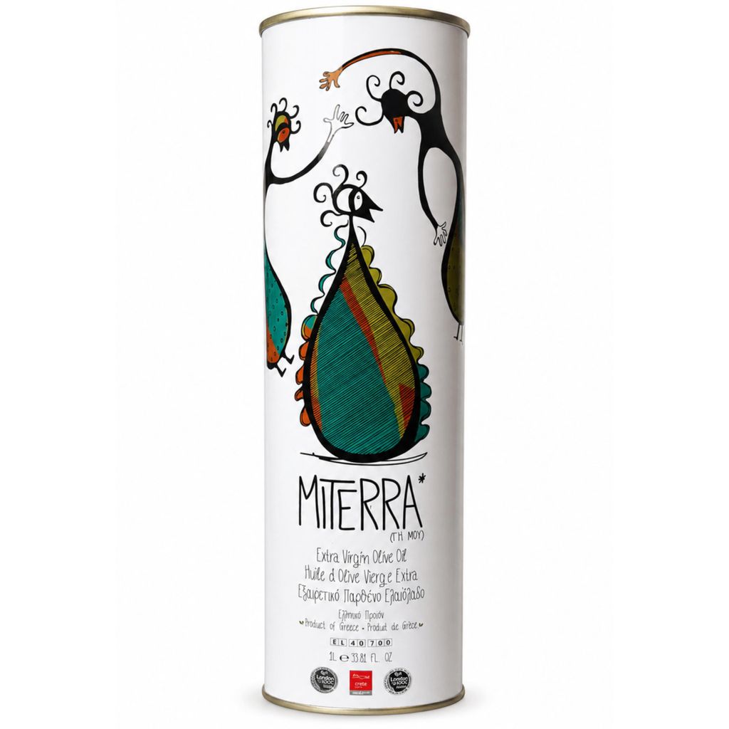 Miterra Olivenöl Extra Nativ 1 L Dose auf Weiß