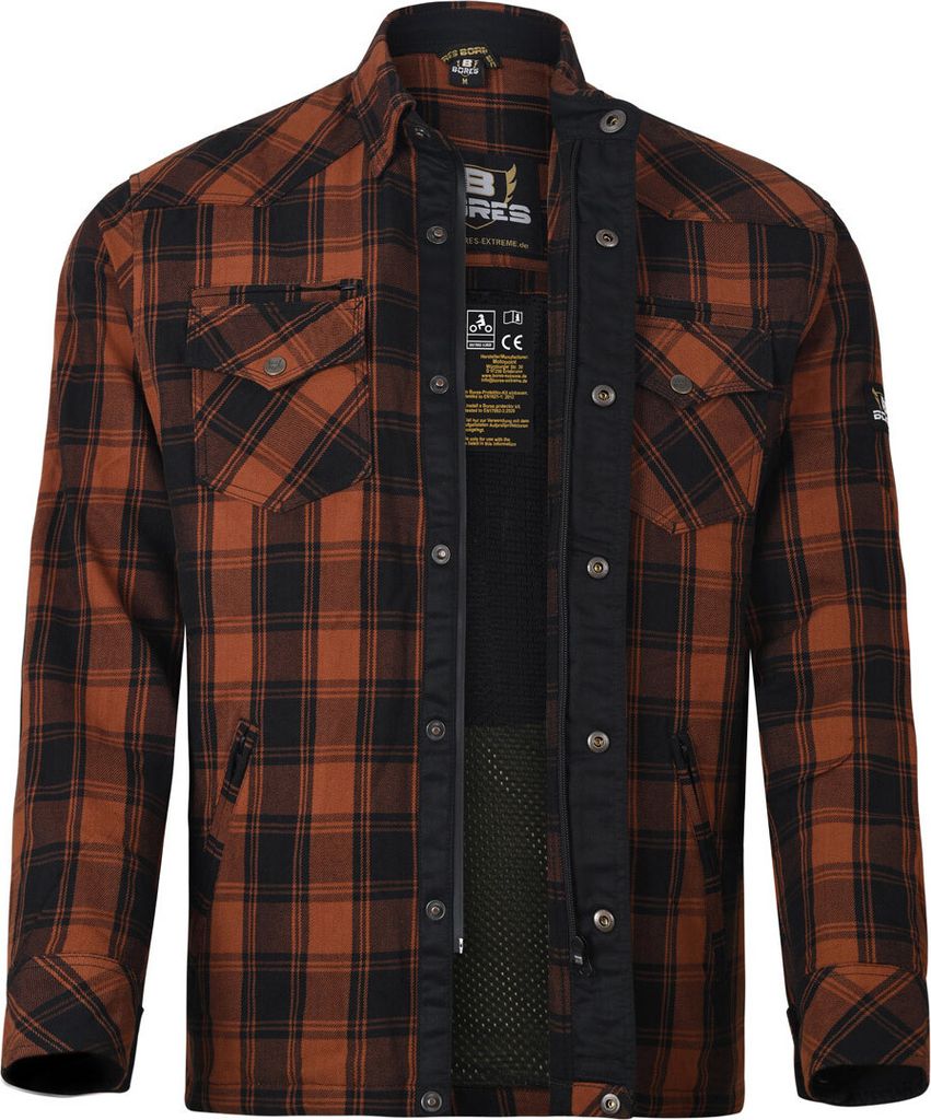 Bores Lumberjack Jacken-Hemd orange / schwarz Herren 5XL