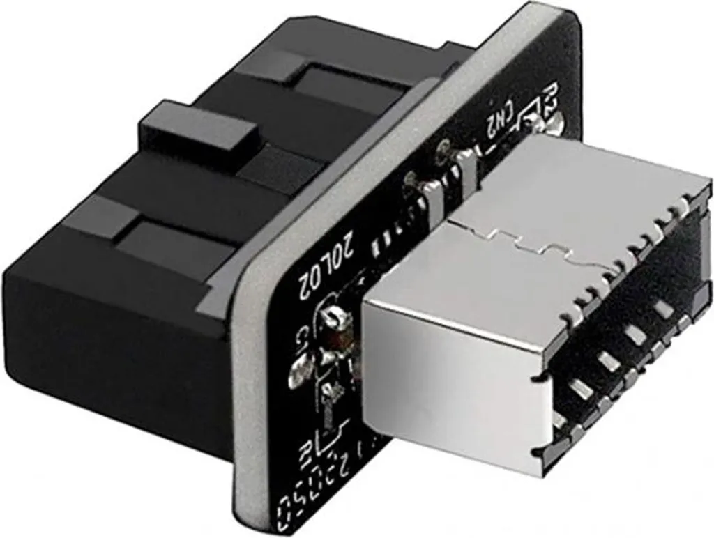 Adaptateur USB 3.0 vers USB 3.1 Interne pour Carte Mère PC Fixe en Noir