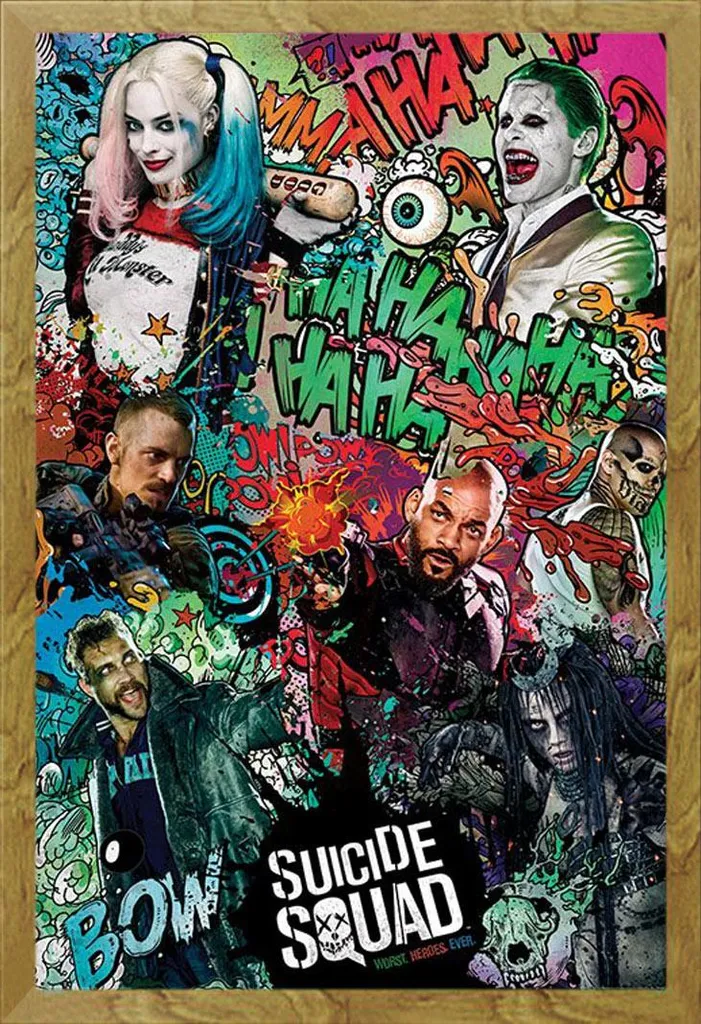 Set Poster Suicide Squad Crazy + Cornice Shinsuke® Rovere 61x91.5cm