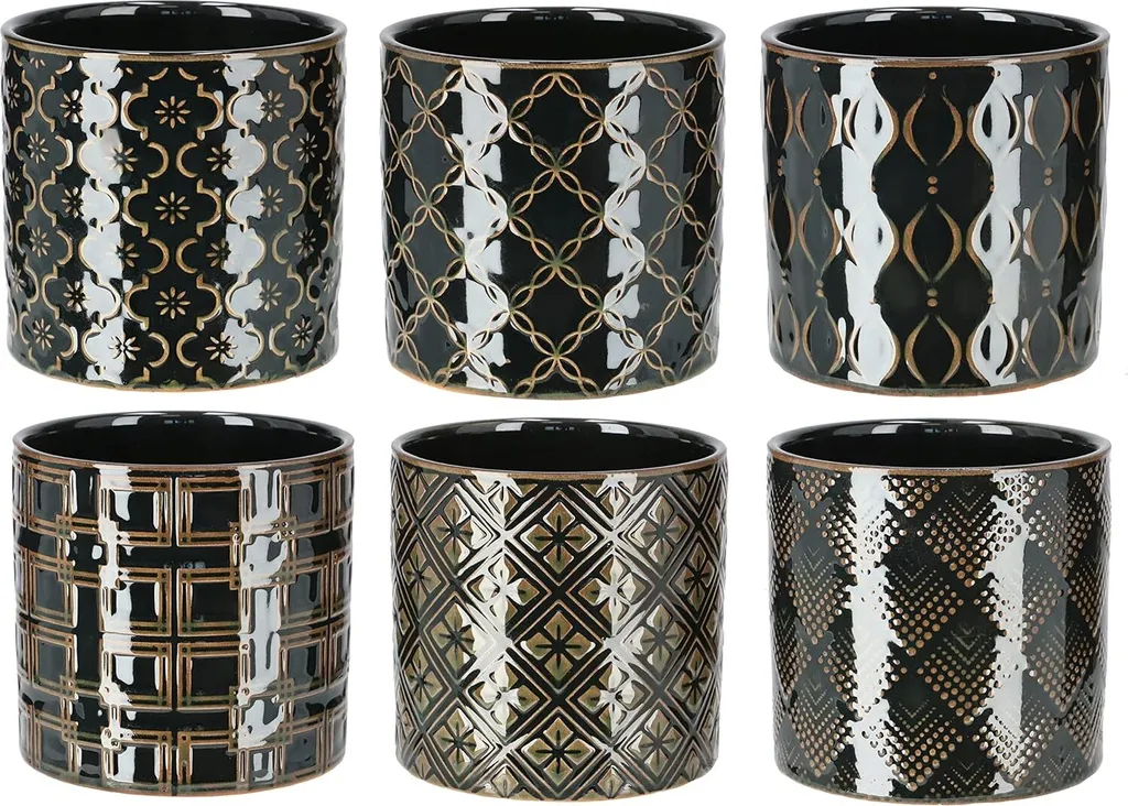 Lot de 6 pots de fleurs durables en céramique pour protéger vos plantes