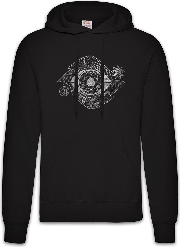 Urban Backwoods Odin Eye, Herren Hoodie, Farbe: Schwarz, Größe: M