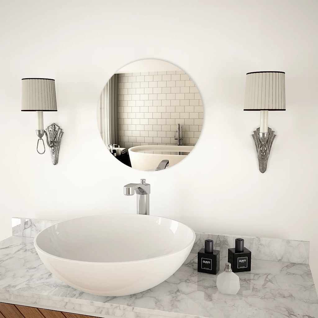 vidaXL Nástenné zrkadlo 40 cm Okrúhle sklo Obrázok produktu 