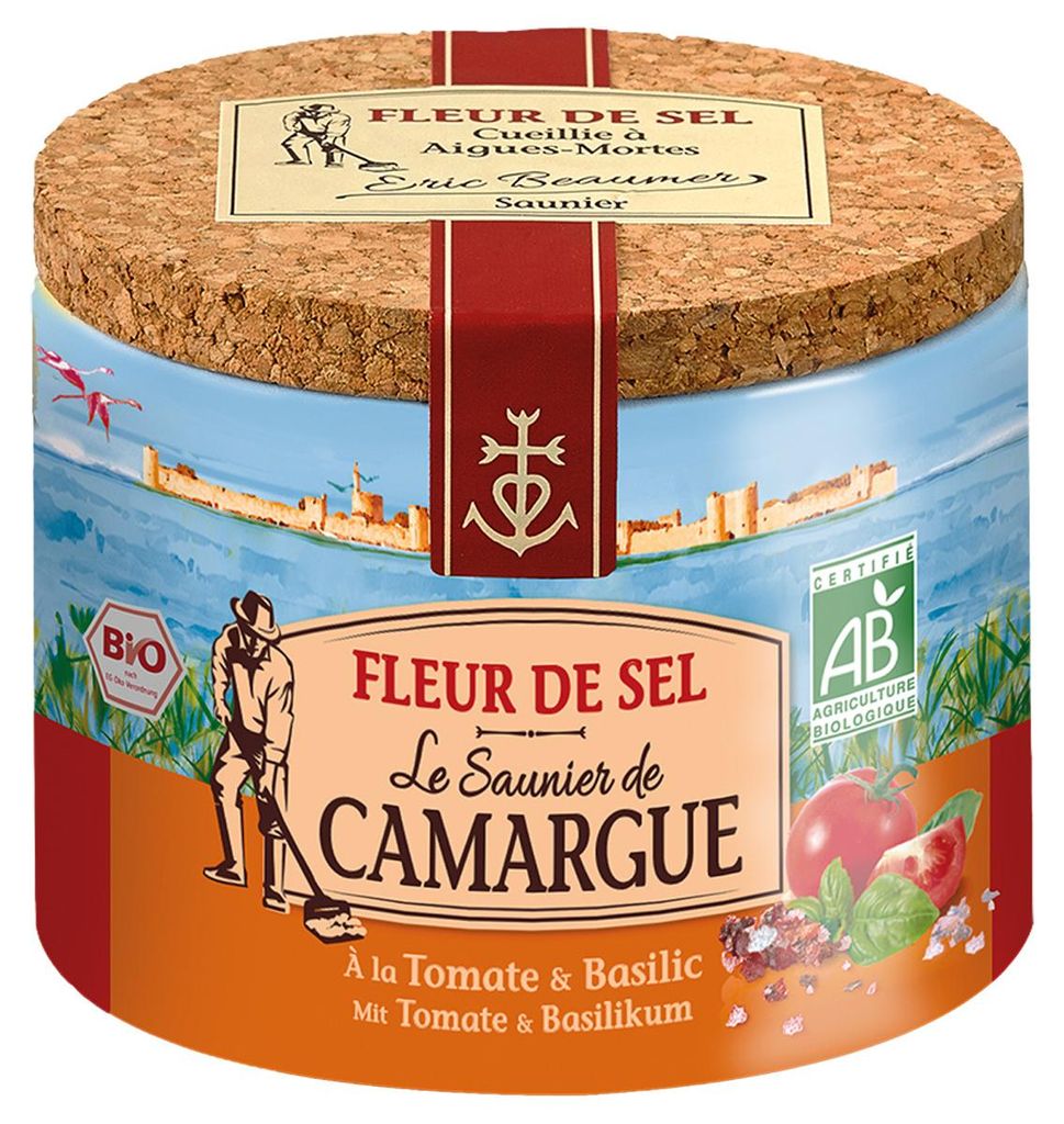 Le Saunier de Camargue Fleur de Sel Tomate Basilikum 125g Obrázek produktu 