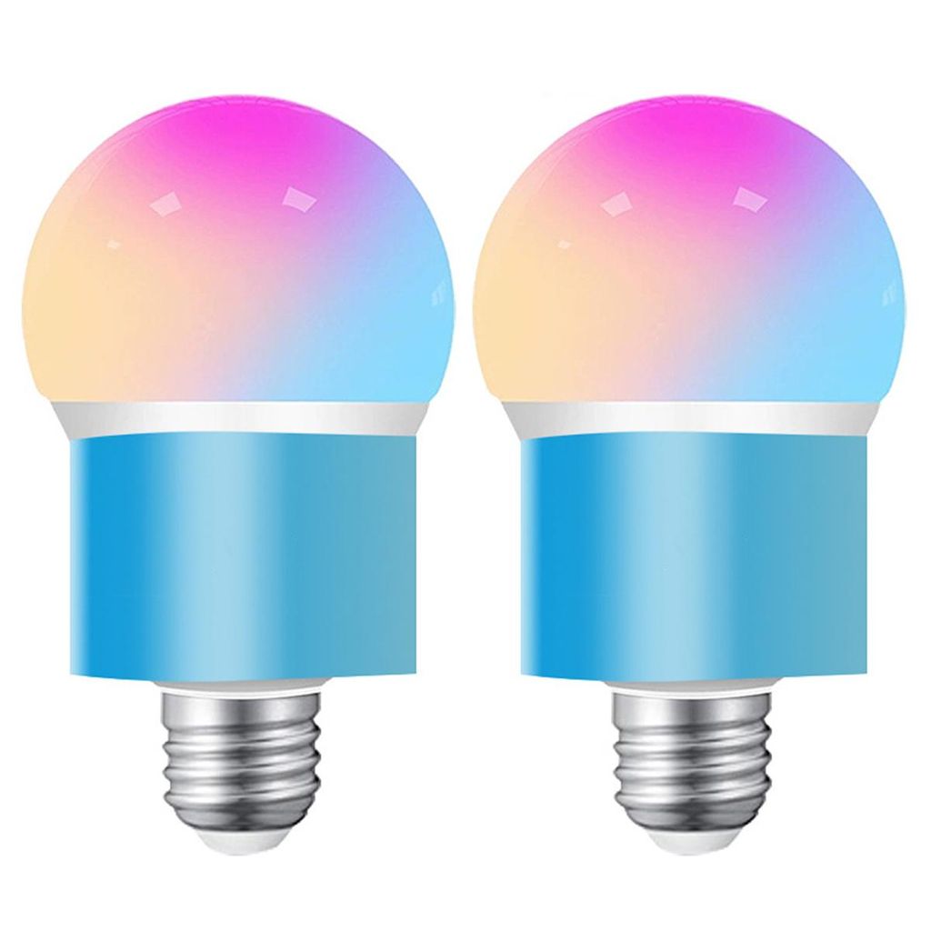 E27 Smart LED-Glühbirne, WiFi RGBWW, kompatibel mit Matter, Alexa & Google Assistant, dimmbar, 16 Mio. Farben, 800 lm, 54 Szenen, 2er-Set