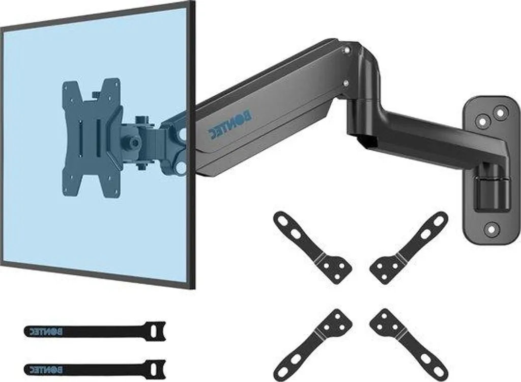 Bras de moniteur pivotant pour écrans 13-42 pouces VESA 200x200 mm noir