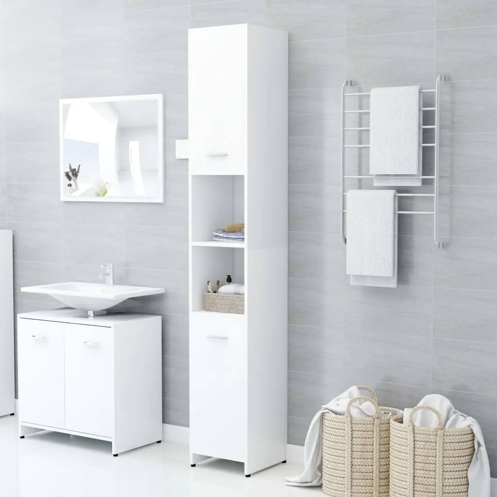 Mobile Bagno Alto Bianco 30x30 - Colonna Moderna Salvaspazio
