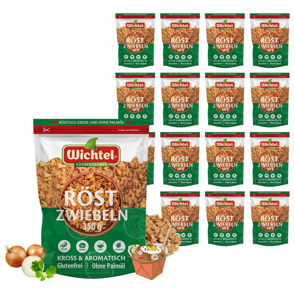 WICHTEL Röstzwiebeln 16 x 350g - Kross & Aromatisch, Produktbild 