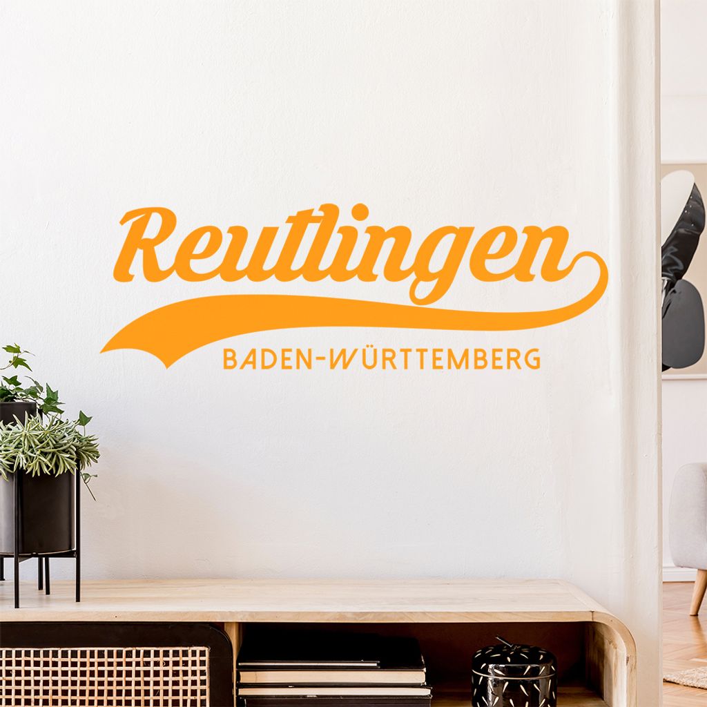 Reutlingen Baden-Württemberg Wandtattoo Wandaufkleber Wall Sticker - Dekoration, Küche, Wohnzimmer, Schlafzimmer, Badezimmer