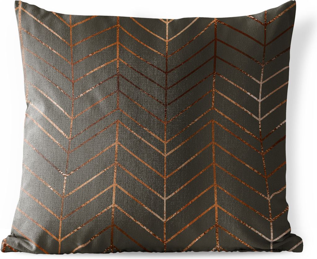 MuchoWow® Outdoor Kissen - Muster - Luxus - Grün - Bronze - Produktbild 