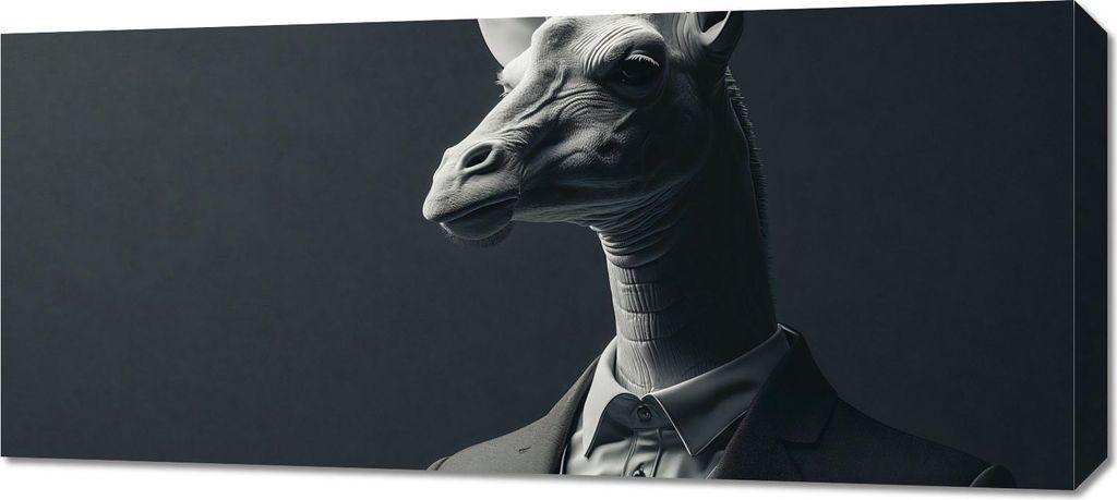 Bild 90x40cm Giraffe am Ausgang