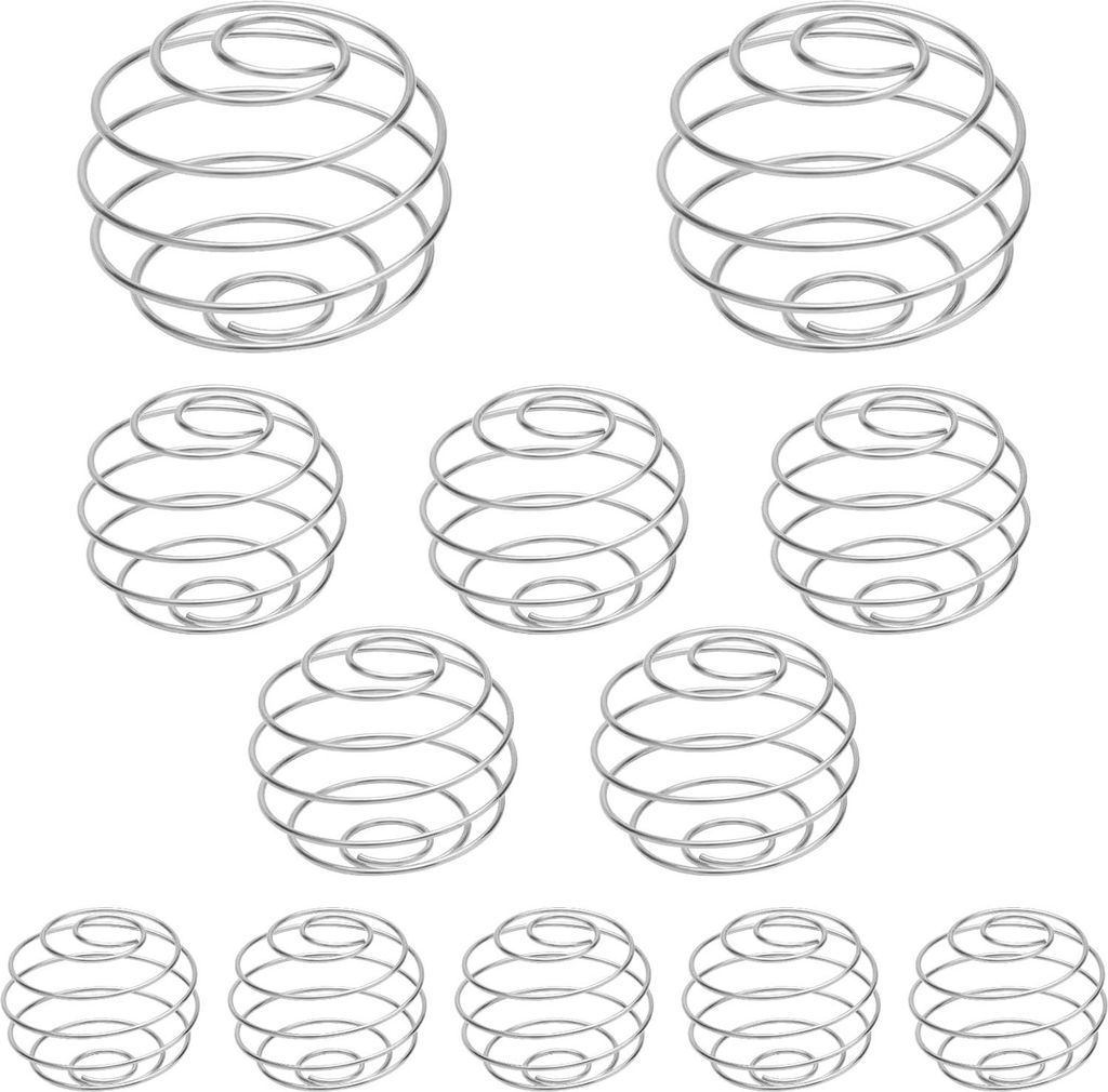 12 Stück Shakerbälle aus Edelstahl, rostfrei, für Shaker, Proteinshake, drei Größen, Shakerball Proteinmixer, Mixball für Proteine, gemischte...