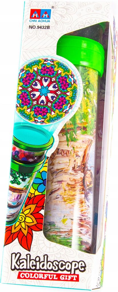 Großes Kaleidoskop 20cm für Kinder - Buntes Optik Spielzeug - Magische Welt - Farbwahl