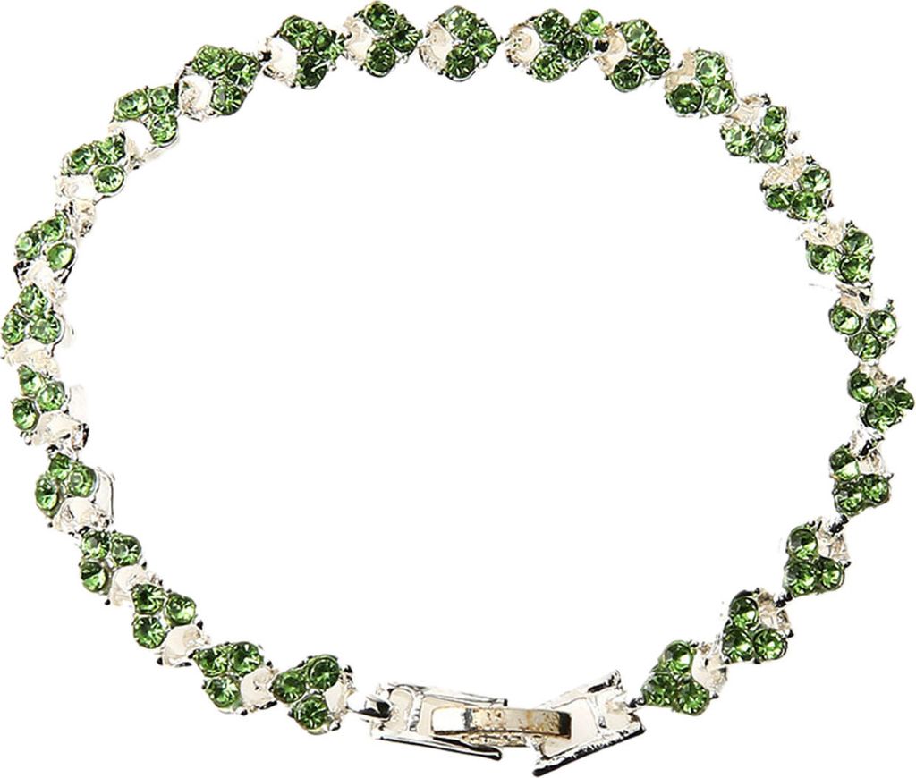 Damen-Armband, schlicht, Kunstkristall, glänzend, Armreif, Schmuck, Accessoires, Geschenk-Grün