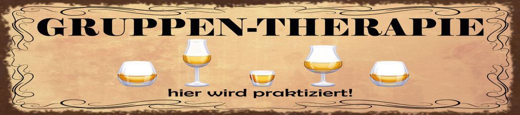 vianmo Holzschild 10x46 cm Bier Gruppen Therapie Biergläser