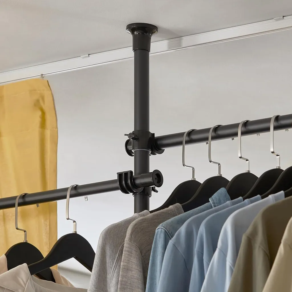 Dressing télescopique modulable avec 5 barres de penderie métal