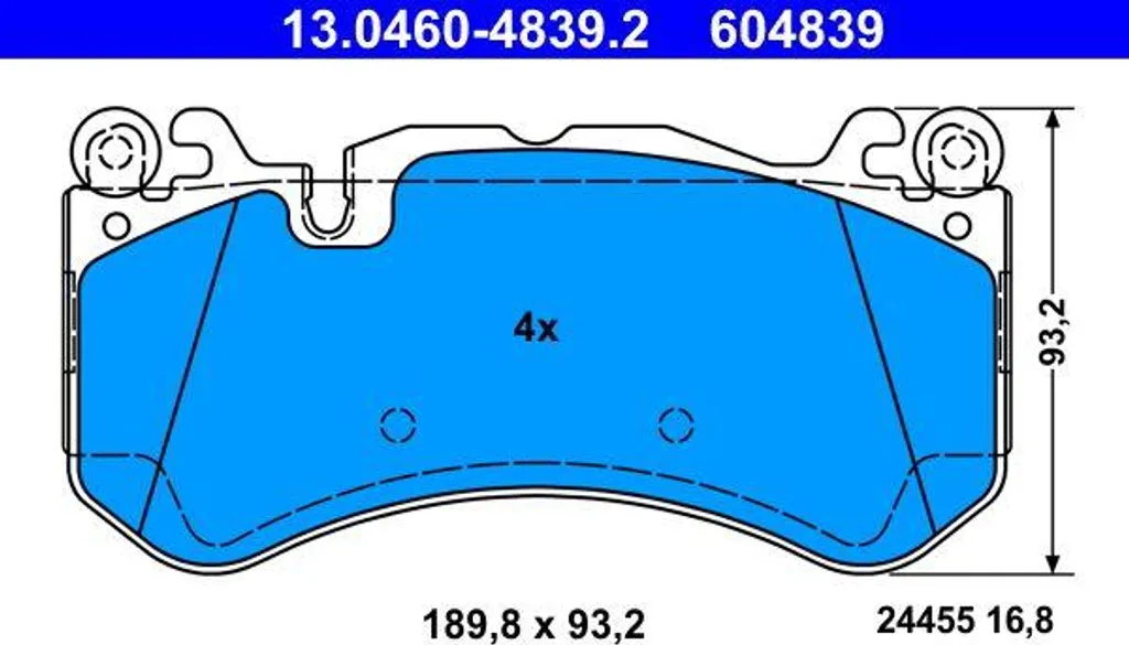 Plaquettes de Frein ATE Haute Résistance OE 0044207620 Classe GL ML