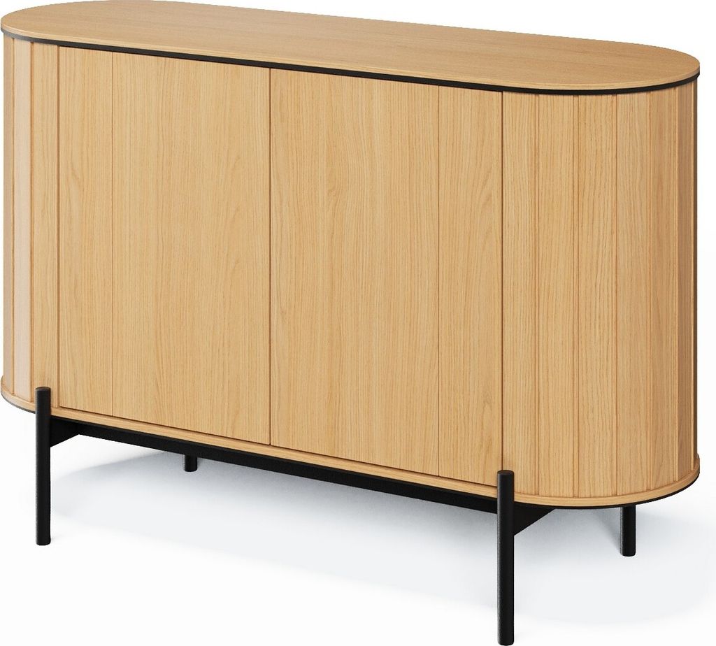 Furniture24 Wohnzimmerschrank Rotto Rt-02 Kommode 123 X 82 X 46 Cm Eiche Vincenza / Eukalyptus