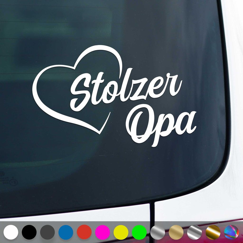 PantherPixel Stolzer Opa Aufkleber Großeltern Enkelkinder Produktbild 