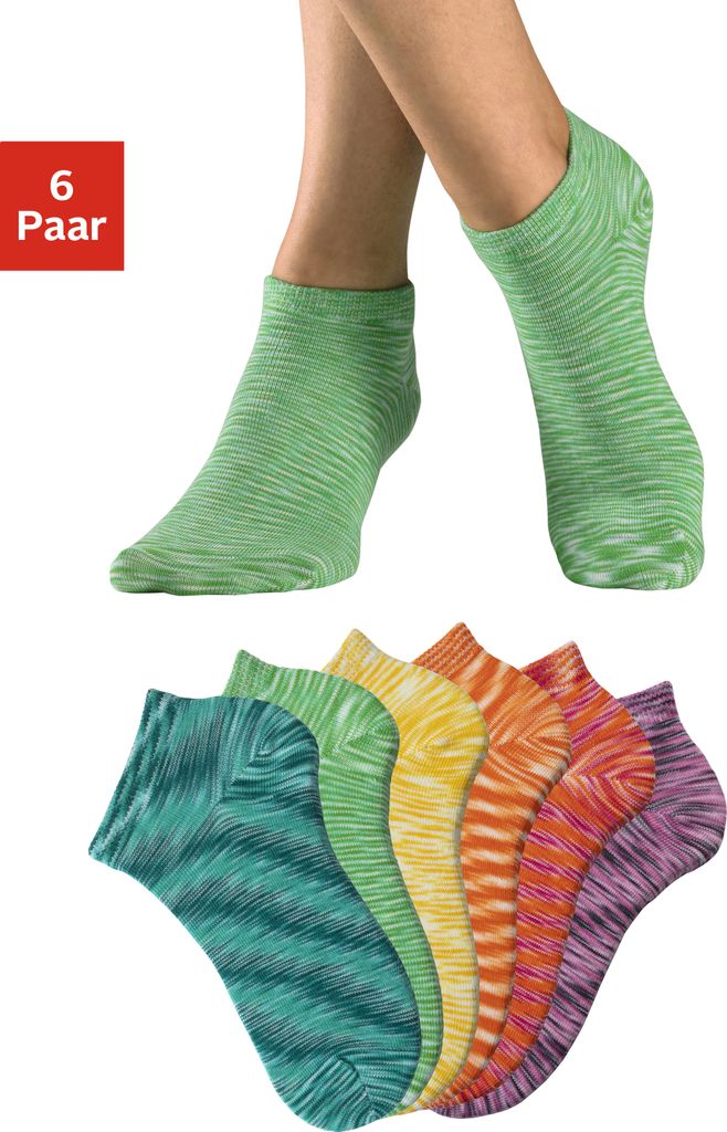 H.I.S. Sneakersocken mit farbig bedrucktem Garnen, Produktbild 