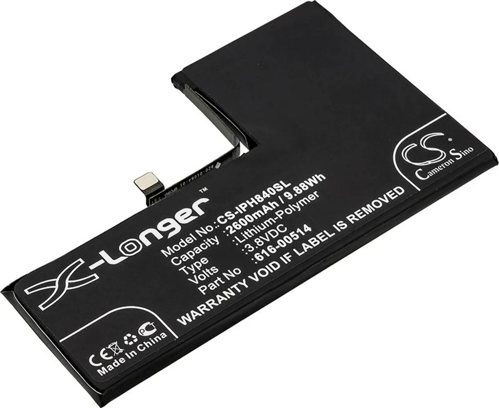 Batterie iPhone Xs TECHTEK : résout les coupures nettes du système