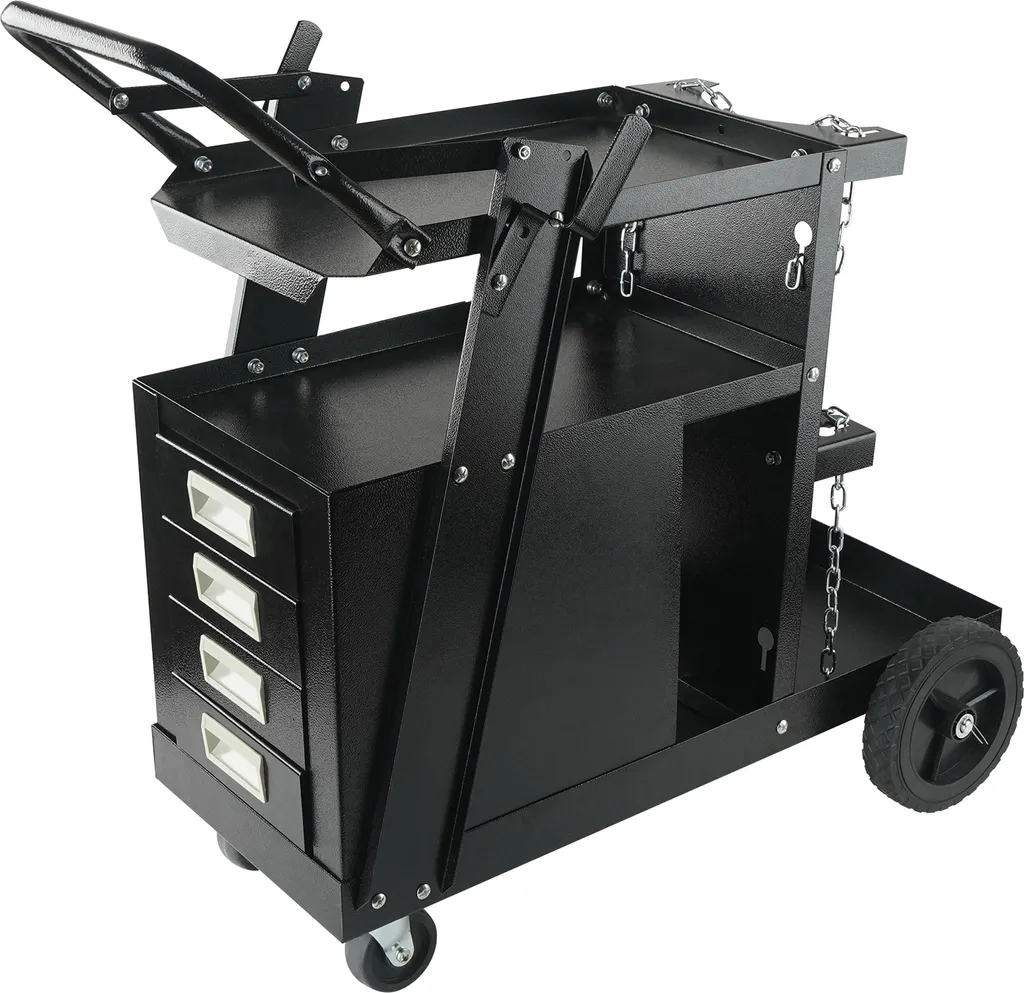 Chariot de soudure mobile pour atelier avec support bouteille gaz