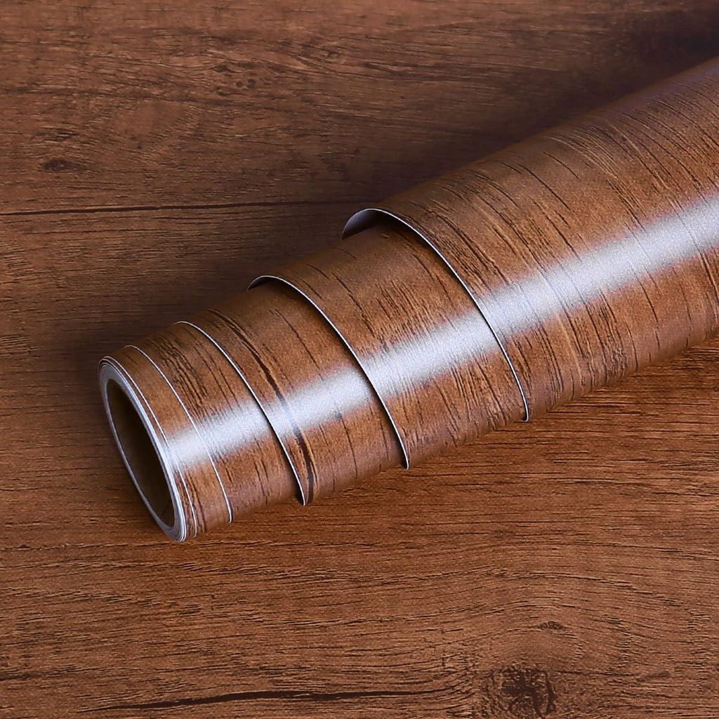 Selbstklebende Vinyltapete 40cm x 10m - Holzoptik für Möbel Produktbild 