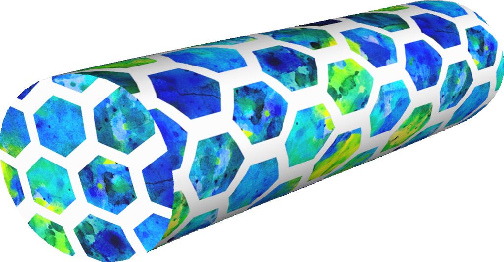 Bertoni Thermoelastisches Anatomisches Rollenkissen, Ideal für die Gesundheit der Wirbelsäule, Komfort und Design Tile Ø16x55 cm