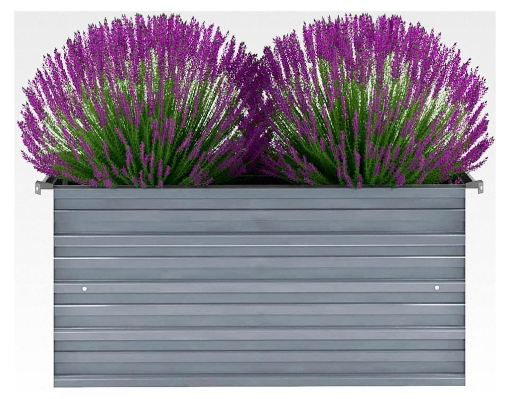 Metall Hochbeet Garten Pflanzgefäß, 100x40x45cm, verzinkter Stahl, für Gemüse, Blumen, Kräuter