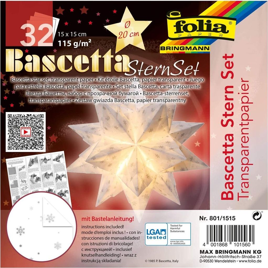 folia 801/1515 fogli pieghevoli Bascetta star "carta Immagine del prodotto 