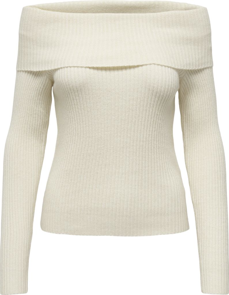 ONLY Weicher Strickpullover Langarm Schulterfrei Größe: L