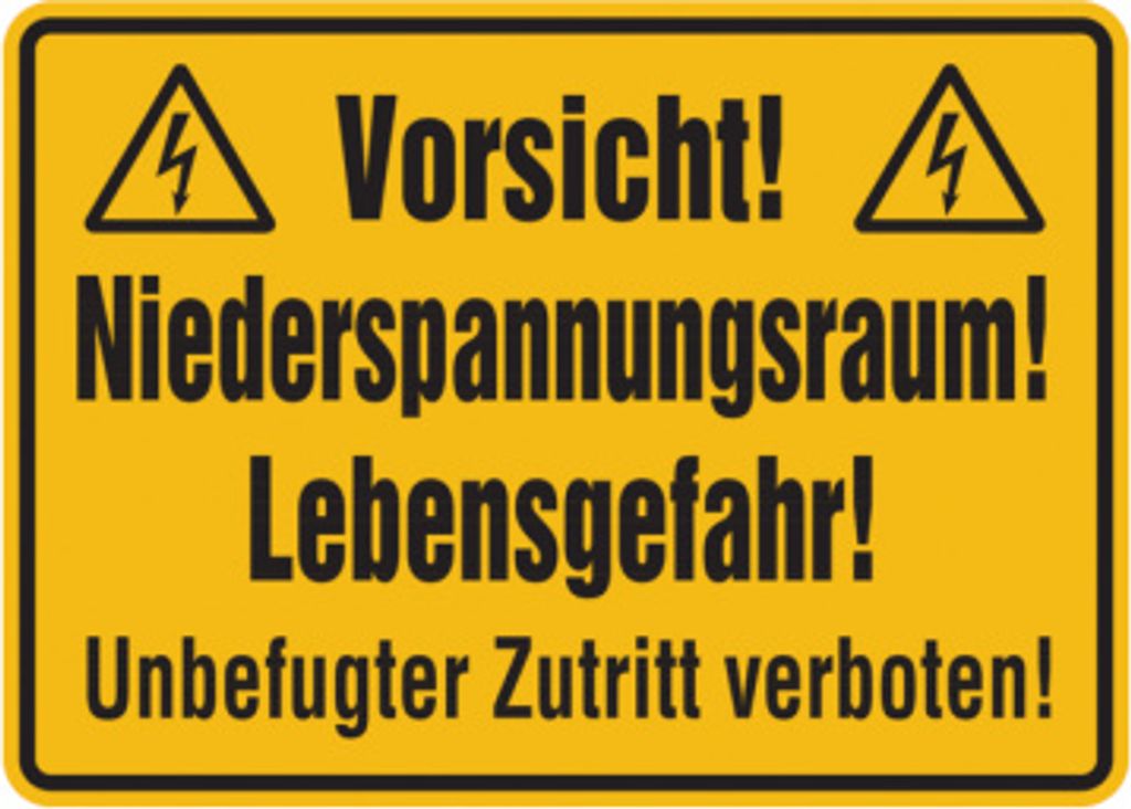Dreifke Hinweisschild, Niederspannungsraum! Unbefugter Zutritt verboten! | P...