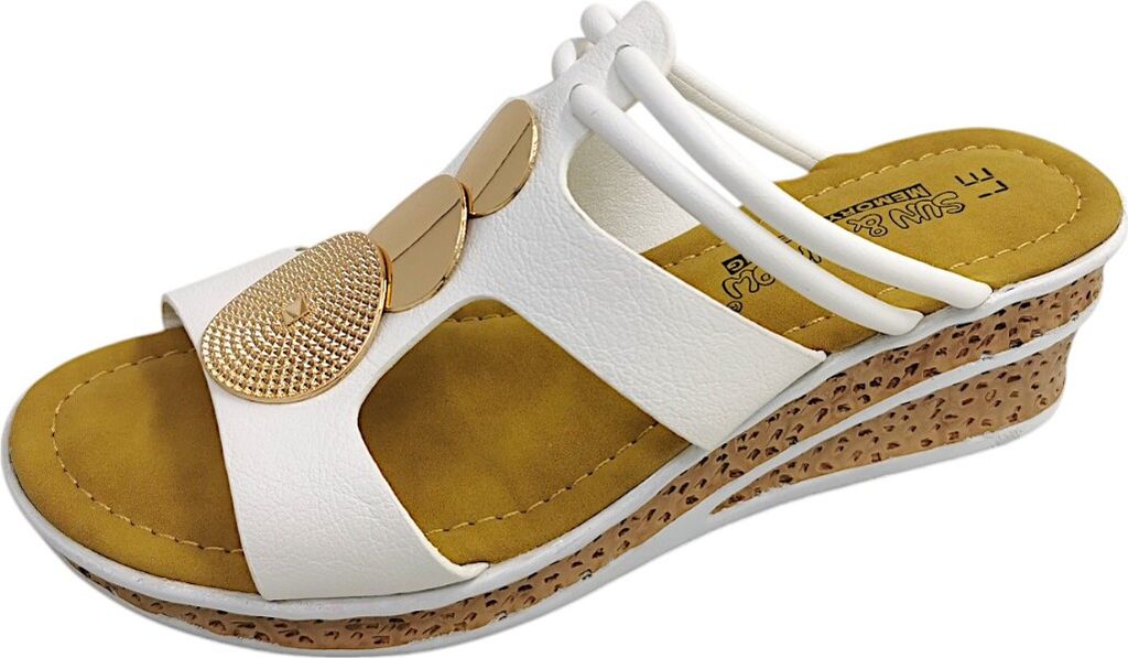 Post Xchange Damenschuhe Pantoletten Weiß Freizeit, Schuhgröße:36 EU