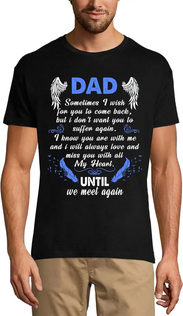 Herren Grafik T-Shirt Papa Schutzengel im Himmel - Vatertag - Liebe Familie – Dad Guardian Angel In Heaven - Father's Day - Love Family
