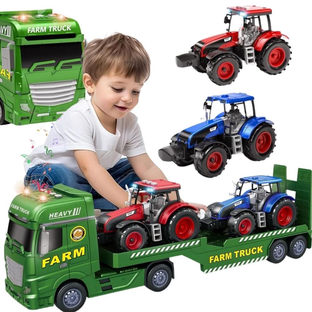 Woopie-Auto-Abschleppwagen mit Traktoren, Bauernhof-Lichtern und Geräuschen