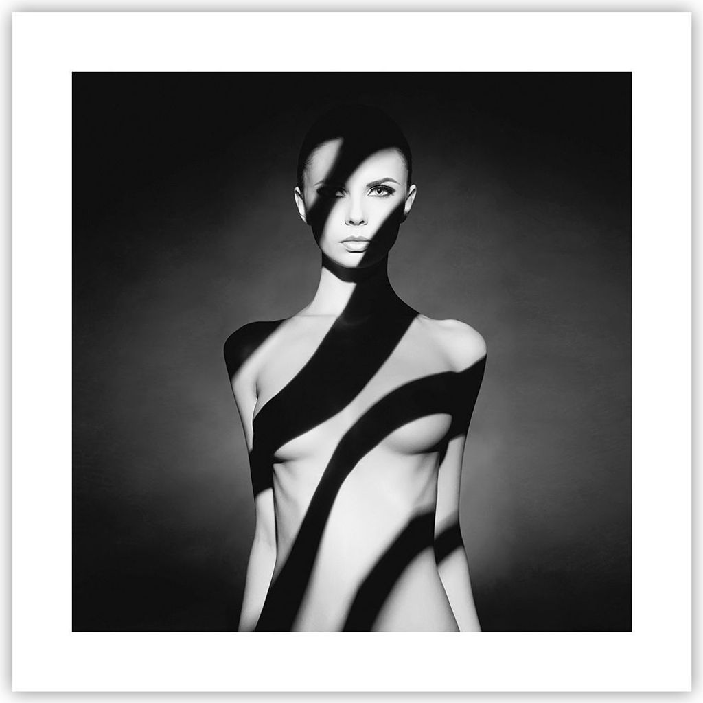 Poster - Poster ohne Rahmen - Nackt Frau Fotografie - 40x40 cm - Wand Bild - Wanddeko - Wandbilder - Kunstposter - Wandposter - Bilder - Kunstdruck...