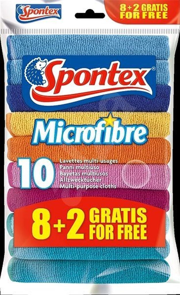 Spontex Mikrofasertücher 8+2, 30 x 30 cm Image du produit 