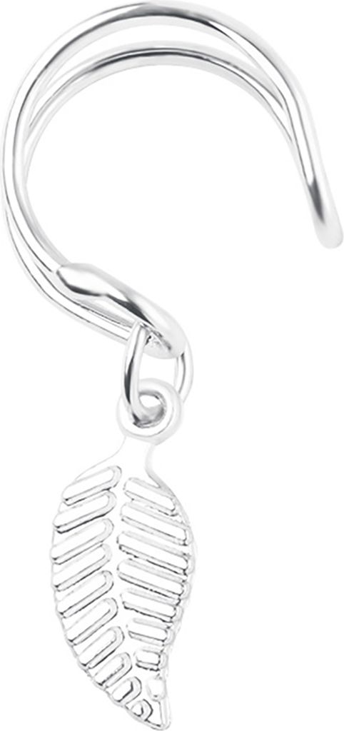 Ohrring Stilvoller, ausgehöhlter U-förmiger Metall-Ohrstecker ohne Piercing zum Geburtstag-Silber
