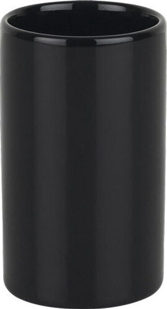 spirella Tube Zahnputzbecher Schwarz Keramik