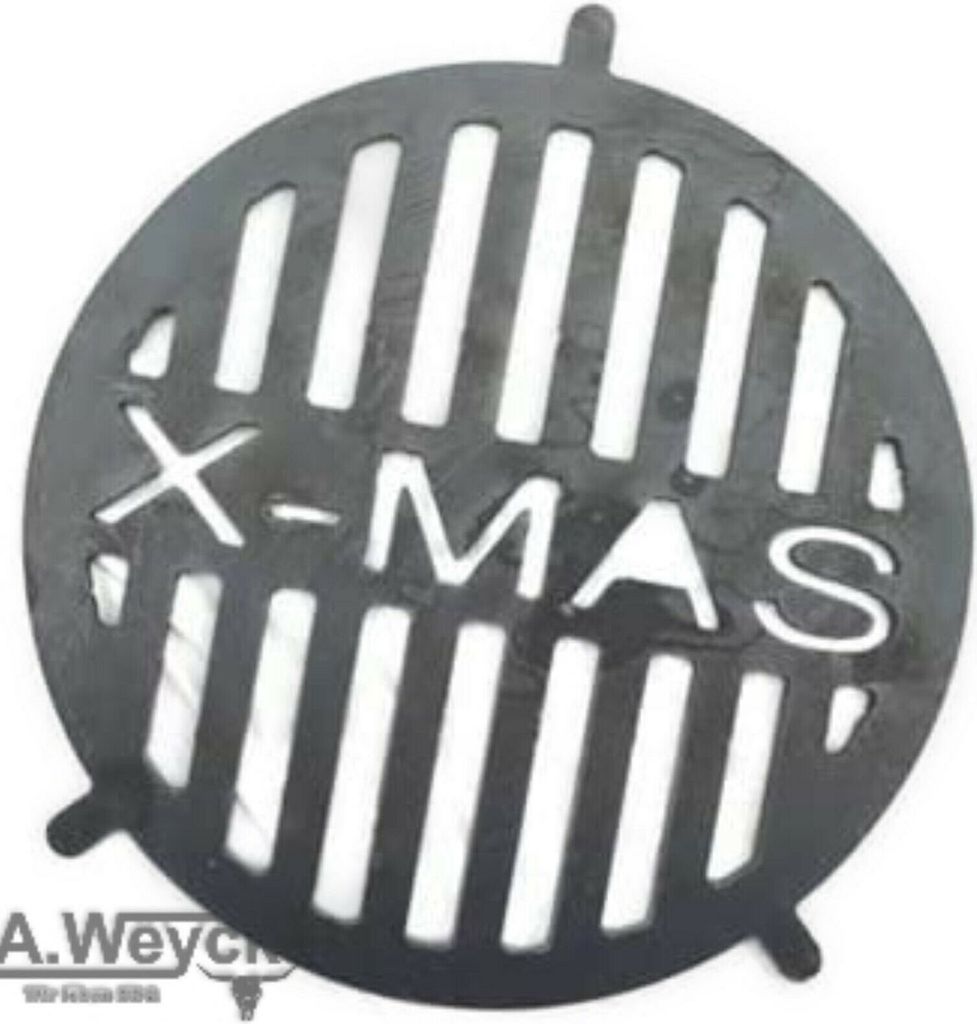 Grilleinsatz Ø 20cm für Feuerplatte X-Mas Weihnachten Grillrost Plancha #228