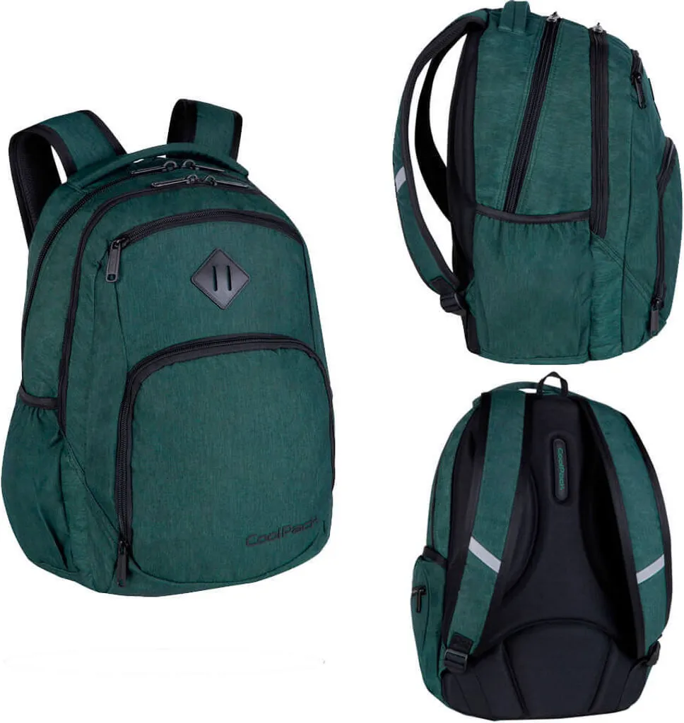 Sac à dos scolaire pour collégien CoolPack Break 30L à deux compartiments vert